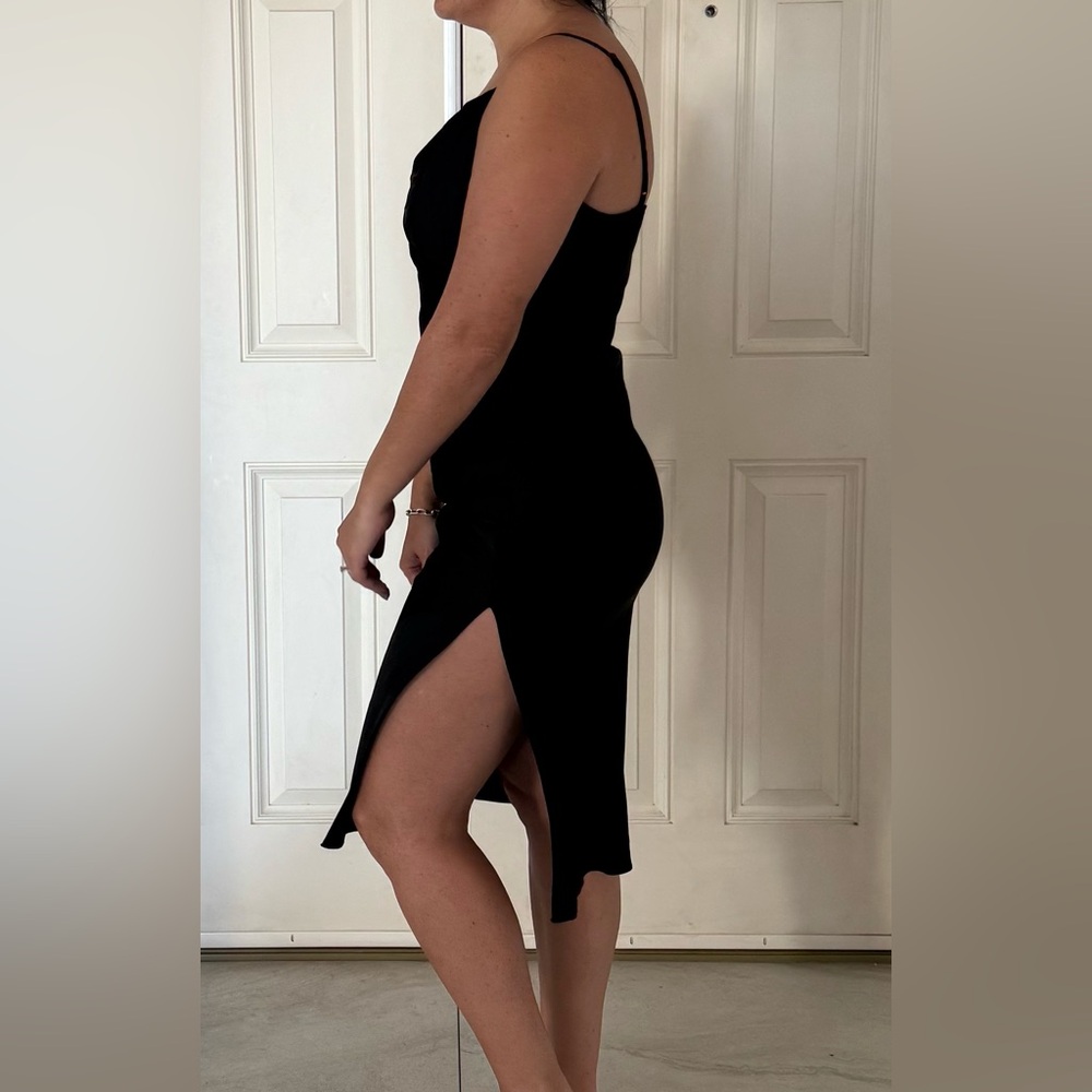 Zara Black Asymmetrical Dress - Picture 2 of 3